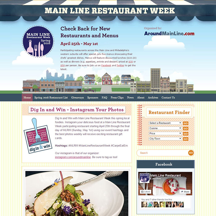 Web Design Main Line Restaurant Week