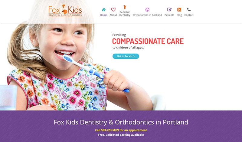 Pixel Engine Web Design Fox Kids Dentistry