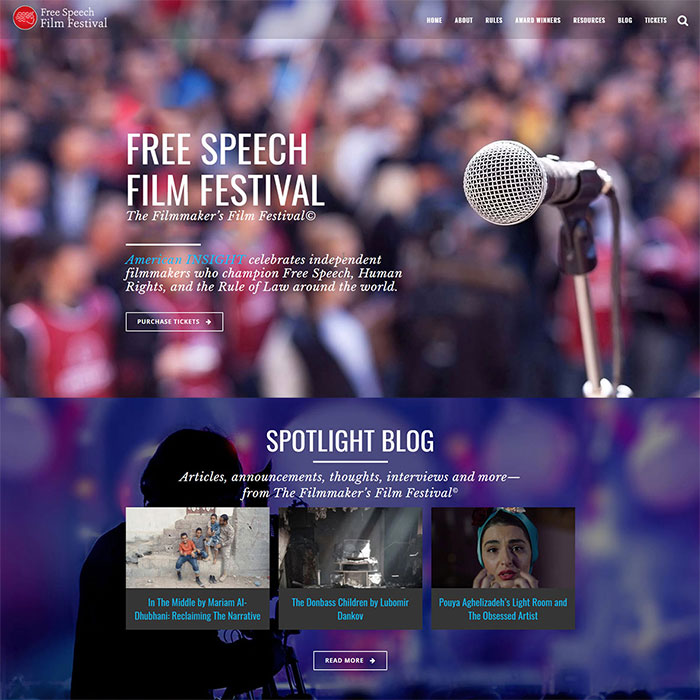 Web Design Free Speech Film Festival