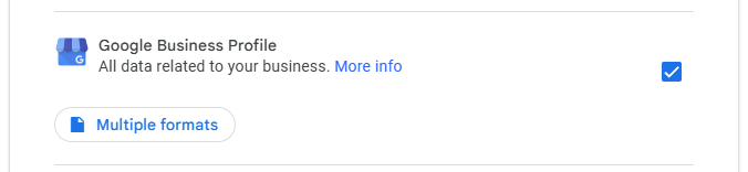 Google Takeout, Google Business Profile